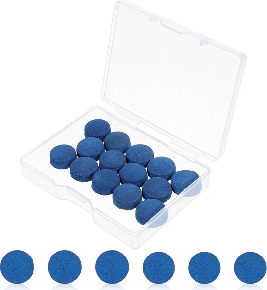20 Stuks Billiard Cue Tips Set - 12mm/13mm Faux Leather Vervangende Punten voor Snooker en Pool Sticks, Ideaal voor Reparatie en Onderhoud