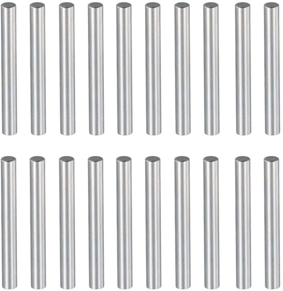 20 Stuks Cylindrische Plankensteunen, 5 x 45 mm, Ideaal voor Keukenmeubels en Boekenkasten, Stevige Plankdragers voor Kasten en Opbergruimte