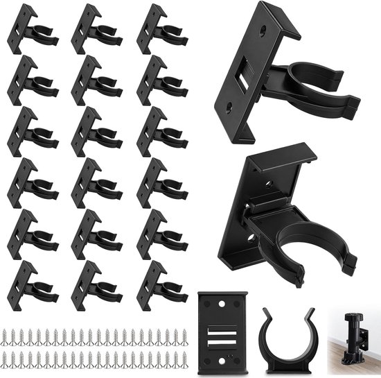 20 stuks plinten clips met 44 schroeven, voor keukenplint, robuuste stabiele keukensokkel, bevestiging voor 27-32 mm plint keuken (zwart)