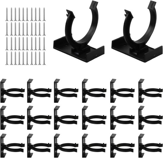20 stuks plintenclips, keukensokkelbevestiging met 40 schroeven voor 40-45 mm keukenvoeten, kunststof plintenhouder voor plinten, keuken en badkamermeubels