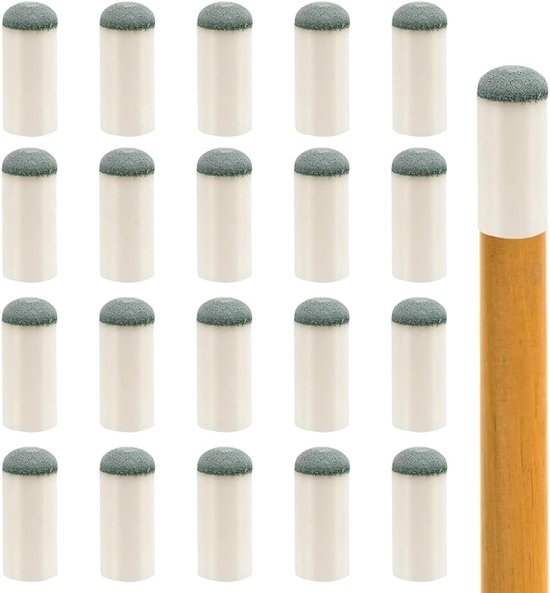 20 Stuks Vervangende Biljart Pickers voor Biljarttafel Accessoires en Keuen - Ideaal voor Snooker en Biljarts, 13mm Wit