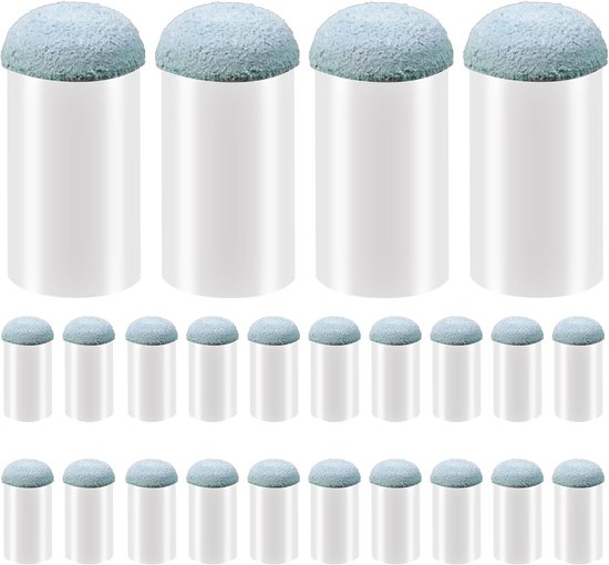 24 Piece Set Pool Cue Tips 13mm Cue Tips Slip-On Pool Cue Tips Replacement Set No Glue or Tools Required Pool Stick - ShopVlot
