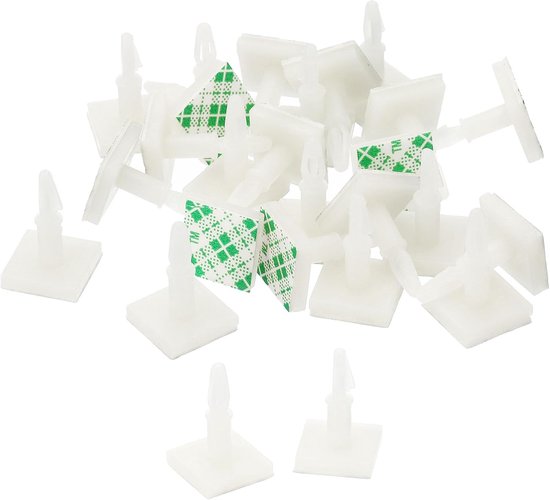 24 stuks zelfklevende PCB afstandhouders zelfklevende afstandhouders 0,43 inch steunhoogte zelfklevende geïsoleerde afstandhouders voor PCB PC board ondersteuning wit