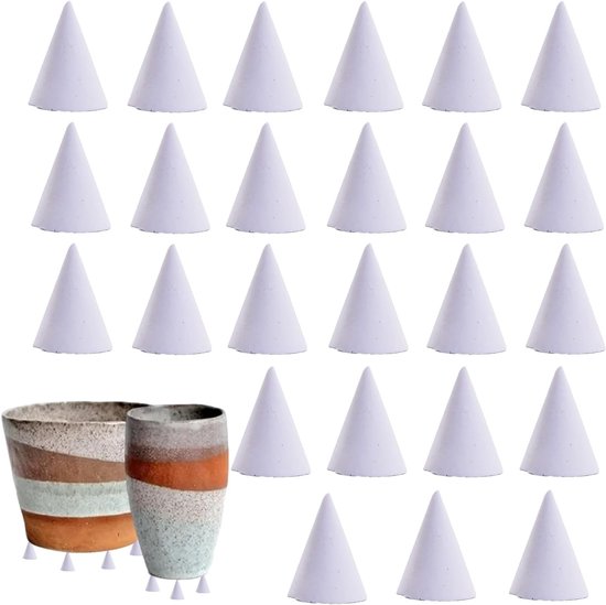 25-delige set keramische brandveilige steunspijkers, oven spijkers, herbruikbare brandveilige kussens en aluminiumoxide spijkers (wit)