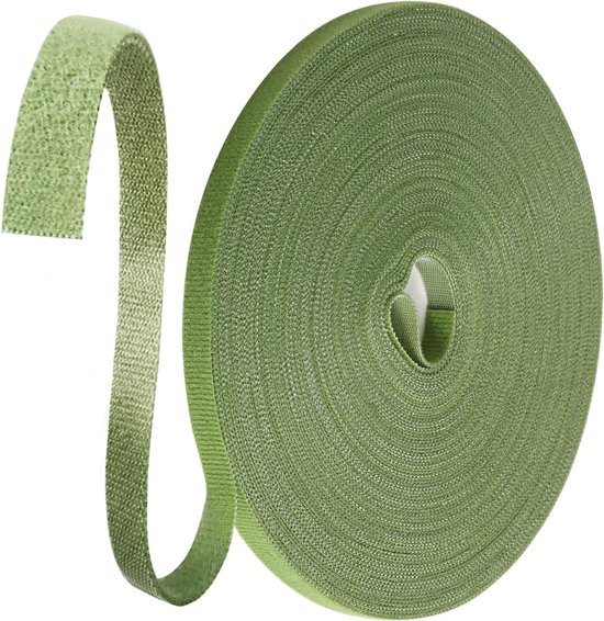 25 meter weerbestendige plantbanden, 10 mm breed, herbruikbare kabelbinders voor klimplanten en tuinondersteuning