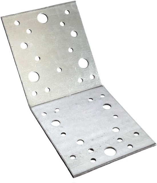 2,5 mm - 200 stuks metalen hoekverbinders 105 x 105 x 90 mm - metalen hoek 135 graden balkverbinders klein - montagehoek verzinkt staalhoek