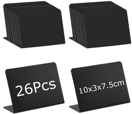 26 stuks afwasbare borden, type L, cijfers voor restaurants, tafelnummers, prijskaartjes, tafelbladen voor de bruiloftsreceptie van het café in het gastronomiebuffet