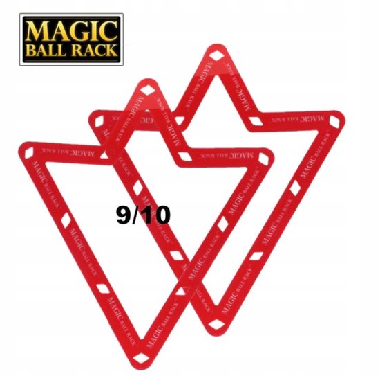 2x Rode Magic Ball Rack Sjabloon voor Poolbiljart 9 & 10 Bal