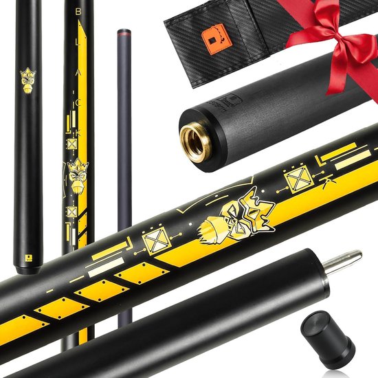 3-delige Carbon Fiber Biljartkeu Set - Break & Jump Keu met Lage Afbuiging 12.9mm Tip van Merkloos