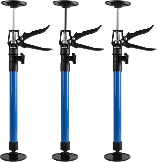 3-delige telescopische plafondondersteuning, telescopische deursteun, maximale belasting 40 kg, uitrekbaar 50-115 cm, voor kasten, deurkozijnen