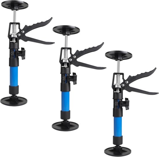 3 stuks plafondsteun telescoopstang, telescopische deursteun, maximale belasting 40 kg, rek 30-59 cm, voor kasten, deurkozijnen