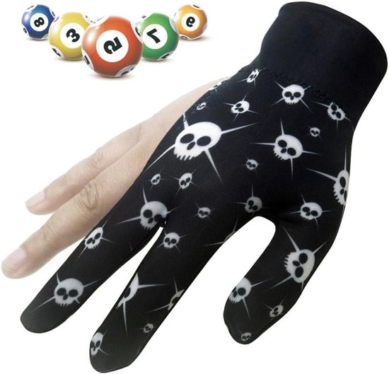 3 vingers biljarthandschoenen met antislip voor mannen en vrouwen - Elastische en ademende handschoen voor snooker cue en zwembad - Linkerhand van Merkloos