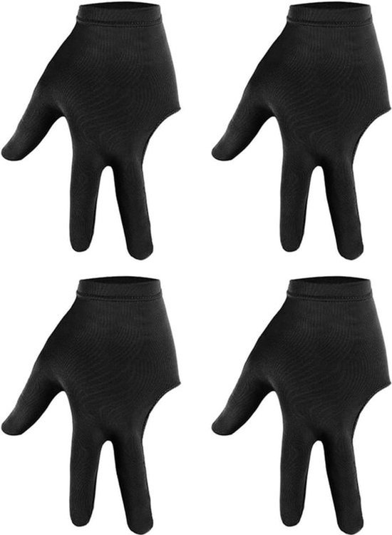 3 vingers zwembadhandschoenen, biljarthandschoenen, links- en rechtshandschoenen, showhandschoenen, zwembadkeu handschoen, voor shooter, carambole zwembad, snooker, keu sport