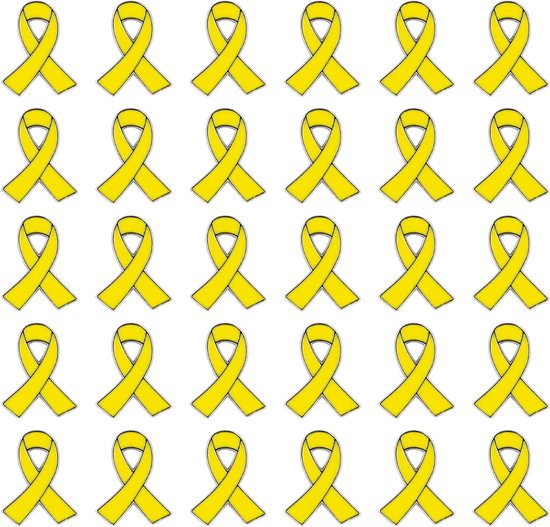 30 stuks gele strikspelden voor bewustzijn, hartziekten, AIDS en hoop; emaille sieraden en accessoires voor vrouwen