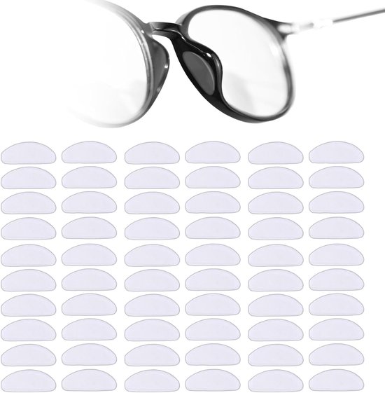 30 Stuks Neussteunen voor Brillen, Silicone Antislip, Zelfklevende Ondersteuning voor Bril en Zonnebril, Neusbescherming en Comfortabel Draaggemak