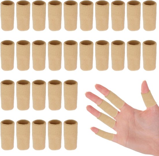 30 Stuks Vingercompressiesleeves voor Artritis - Duimondersteuning en Pijnverlichting voor Sporten zoals Basketbal en Volleybal