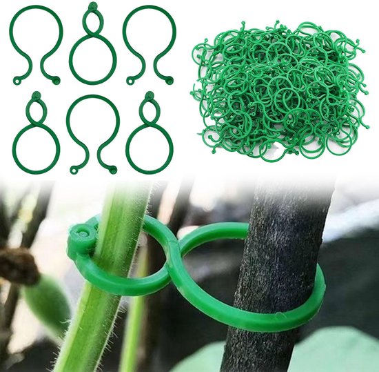 300 stuks plantenclips voor ondersteuning en bevestiging van planten