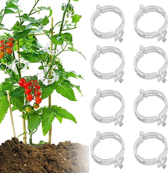 300 Stuks Tuinplant Klemmen voor Ondersteuning, Plastic Klemmen voor Tomaten en Klimplanten, Ideaal voor Tuinieren en Plantbeveiliging