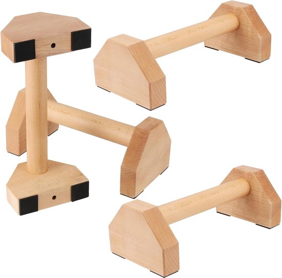 4-delige Parallettes met Antislip Basis, Draagbare Push Up Steunen voor Thuisgym, Ideaal voor Calisthenics en Krachttraining