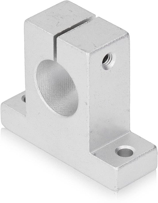4-delige set verticale aluminium klemmen voor lineaire rail ondersteuning van 25mm stangen, ideaal voor lineaire beweging en precisie toepassingen