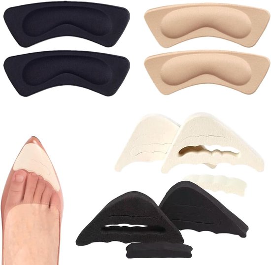 4 Paar Herbruikbare Zelfklevende Inlegzolen voor Schoenen - Verstelbare Inserts met Grip voor Comfort en Ondersteuning