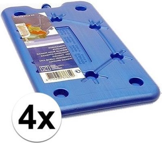 4 platte koelbox koelelementen blauw van Coolblue