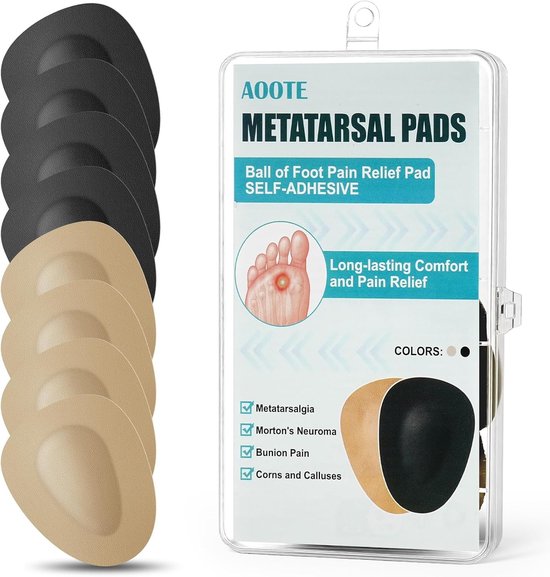 4 Stuks Antislip Voetballetjes voor Ondersteuning van de Voetboog - Pijnverlichting en Bescherming voor Gevoelige Voeten