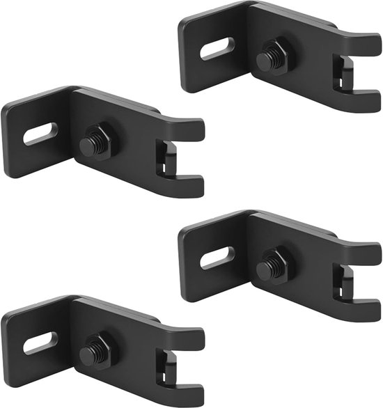 4 stuks beugels voor dubbele draadhekmontage, montageset voor hekverlenging, hoekverbinders voor dubbele draadhekken, accessoires, beugels voor wandverbinding