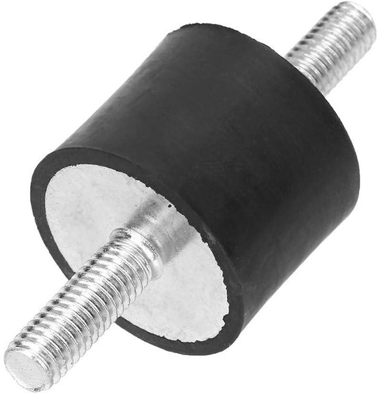 4 Stuks M6 Cilindrische Silentblock, Antivibratie Steunen met Dubbele Schroef voor Motoren en Voertuigen