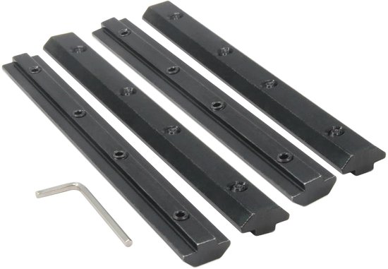 4 stuks rechte lijn connector lengte 7,1 inch joint beugel met M6 schroeven voor 4040 serie T-slot 8 mm aluminium extrusieprofiel (4040 serie rechte nietjes-zwart)