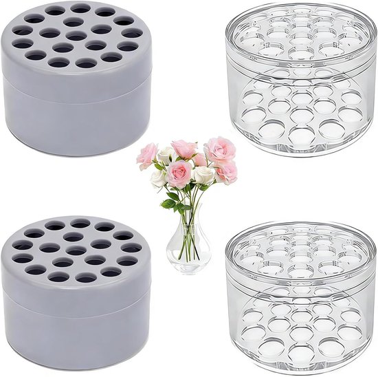 4 Stuks Transparante Bloemenboeket Twister, Siliconen Stengelhouder voor Vazen, Herbruikbare DIY Bloemenaccessoires voor Ondersteuning van Bloemen en Creatieve Arrangementen