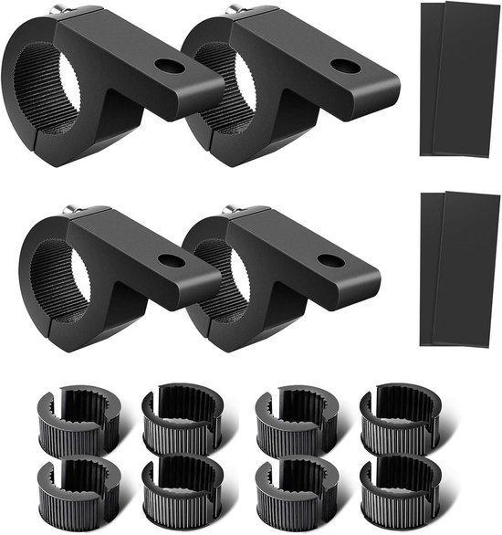 4 stuks universele werklampbeugels 0,75"-1,25" 19-32mm, universele klemmbeugel Geschikt voor motoren, 4x4, ATV, UTV, vrachtwagens, boten, dakrails