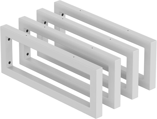 4 x frame, wastafelhouder, houders voor planken, consoledragers voor wastafel, plankhouder, handdoekhouder, wit, 40 cm