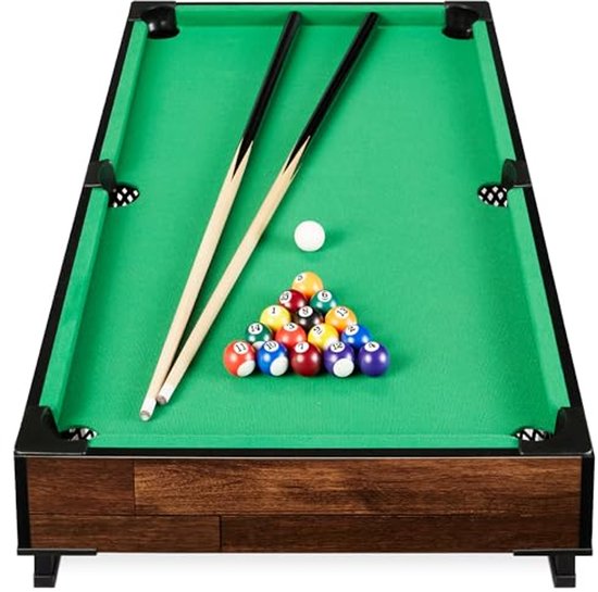 40 inch tafelblad biljarttafel - pooltafel voor woonkamer en speelkamer met accessoires van Merkloos