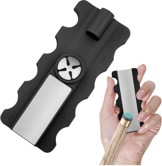 5-in-1Biljartkeuen reparatiegereedschap voor biljartkeu - biljartgereedschap - cue-trimmer - Tapper, Slijper, Beluchter, Vormgever en Radiusmeter van Merkloos