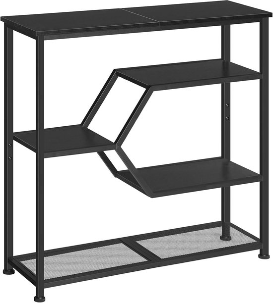 5-laags Consoletafel, smalle Haltafel in Industriële Stijl, 80 cm