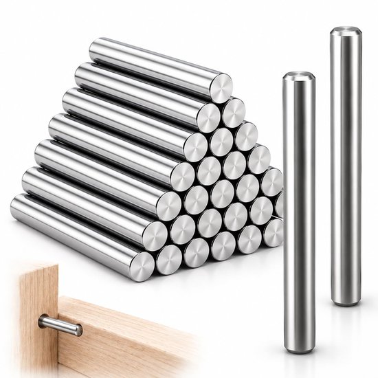 5 mm plankdragers voor planken, 25 stuks plankpennen 5 x 45 mm, cilinderpinnen, metalen pennen, planken voor pennen, meubels, kasten, knutselprojecten