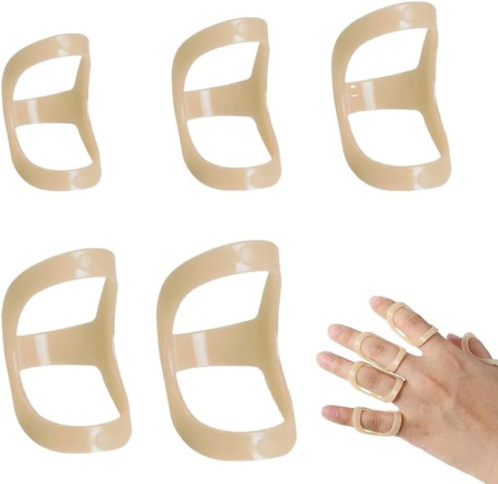 5 stuks waterdichte ovale plastic spalken voor triggerfinger, hamerteen, ondersteuning bij herstel en dagelijkse activiteiten