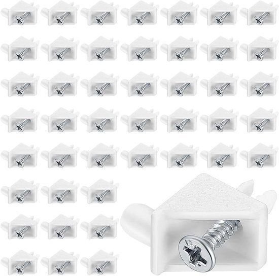 50 Stuks Planksteunen 5 mm Wit - Ideaal als Reserveonderdeel voor Plankmontage en Meubelondersteuning