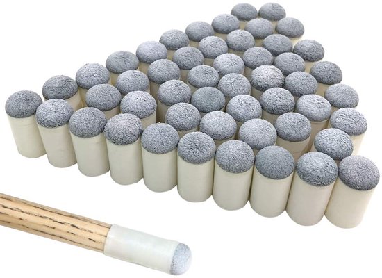 50 stuks vervangende keupunten, opschuifbare poolbiljartkeupunten, poolstokpunten, poolkeu opdrukpunten, pool-13mm van Merkloos