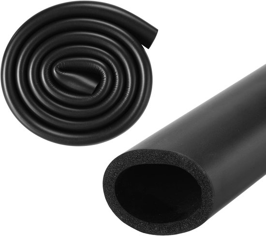 50mm Isolatie Schuim Buis, ID 64mm OD 1m Lengte, Zacht Flexibel Schuim voor Handleiding Ondersteuning, Gitaarstandaard en Dakdragers - Zwart