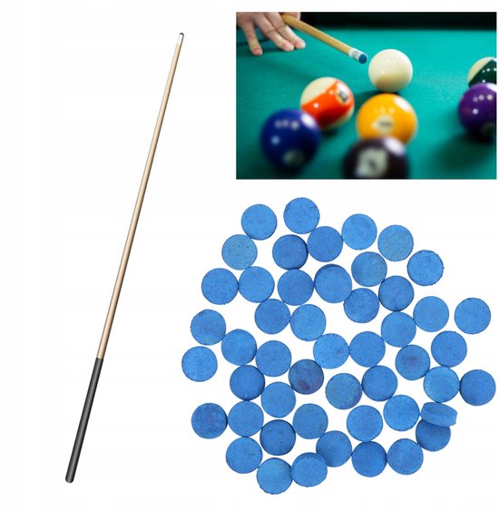 50x Billiartip Leer 10mm - Vervangende Kwaliteitstips