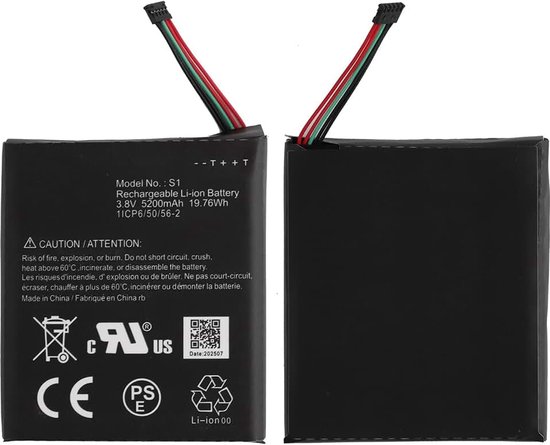 5200 mAh nieuwe S1 batterijvervanging compatibel met Ring Video Doorbell 2020 Release (5 kabels Plug Battery Version ONLY) met bijgewerkte reparatiegereedschapsset