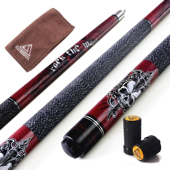 57" 21oz Maple Pool Cue Stick Set met Joint Protector en Keu Handdoek van Merkloos