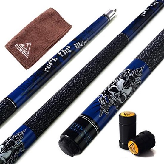 57 Inch 21oz Maple Pool Cue Stick Set met Joint Protector, Shaft Protector en Keu Handdoek van Merkloos