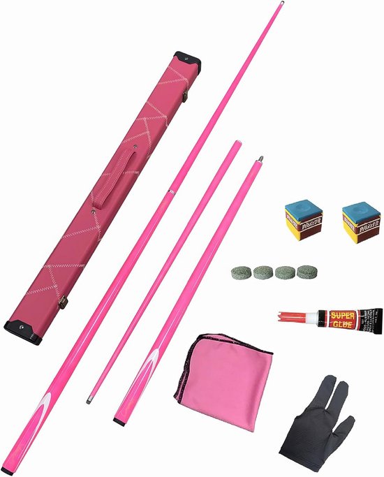 58 inch Carbon Poolkeu Deluxe Set met Harde Koffer en Accessoires
