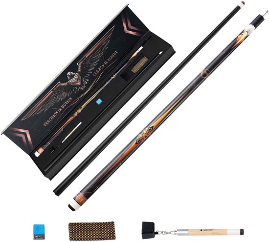 58-Inch Poolkeu, 1-Delige Biljartstok, 19 Oz Canadese Esdoornhouten Keu met Meerlaagse Punt en Abs-Verbinding, Ideaal voor Pooltafels In Bars, Huizen, Kantoren en Meer van Merkloos