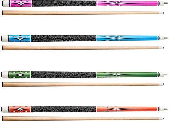 58-Inch Poolkeuset, 4-Delige Biljartstokken Gemaakt Van Canadees Esdoornhout met Abs-Gewrichtsringen, Geschikt voor Pooltafels In Bars, Huizen, Kantoren, Verkrijgbaar In 18 Oz, 19 Oz, 20 Oz en 21 Oz