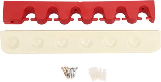 6 Hole Biljartkeu Stand Rack - Rubber Wall Mount Pool Cues Opknoping Beugel - Accessoire voor Scholen, huizen, Clubs .