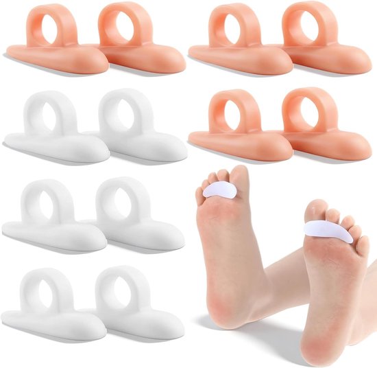 6 Paar Hamertenen Kussens en Correctoren - Flexibele Siliconen Gel Teencorrectoren voor Comfort en Ondersteuning van Voeten